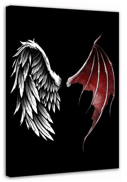 Lucifer Wings Canvas Wall Art